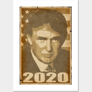 Donald Trump 2020 And Stripes Posters and Art